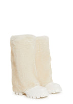 Ahsoka Foldover Flat Boots – White