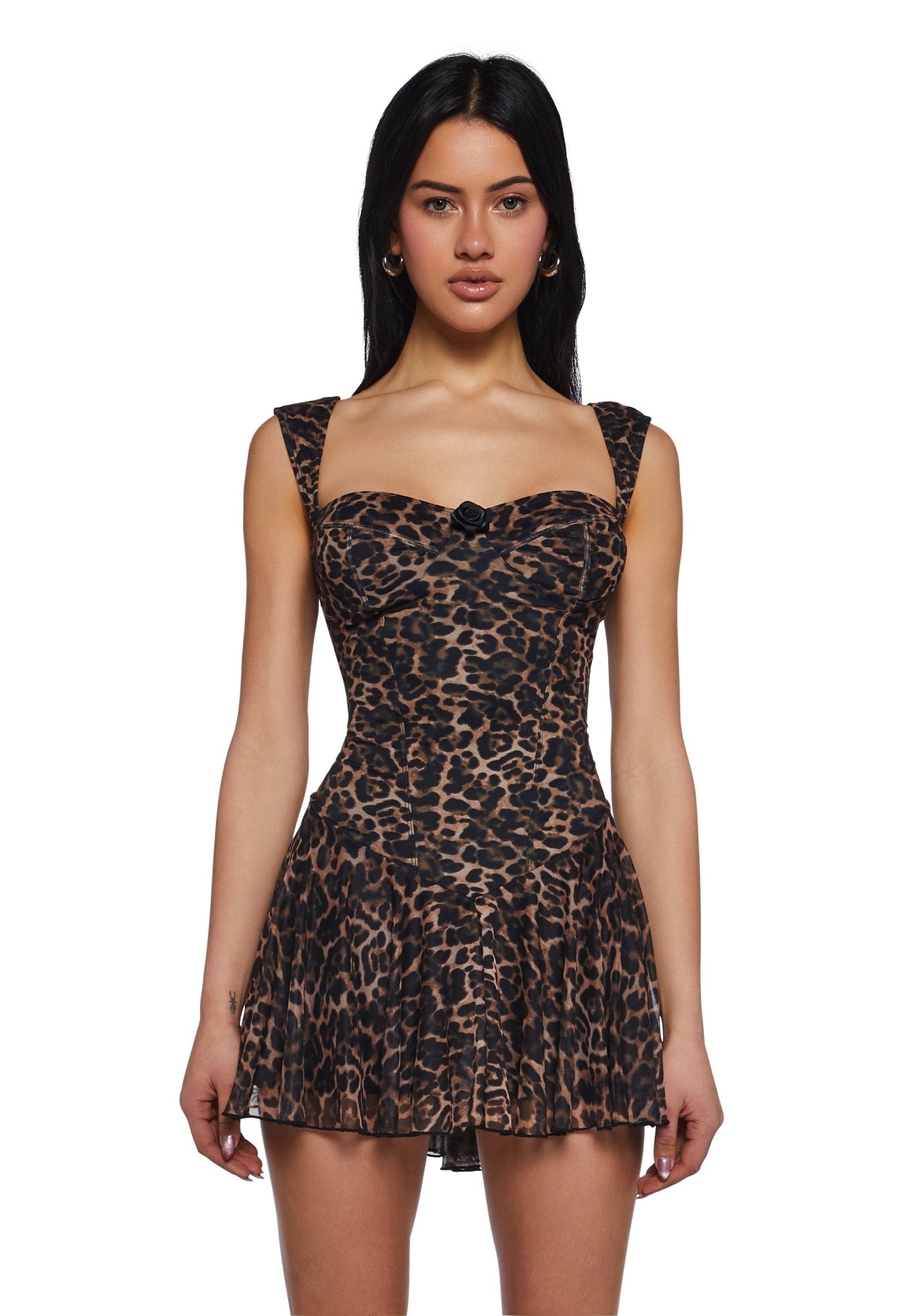 Perfect Date Mini Dress – Leopard