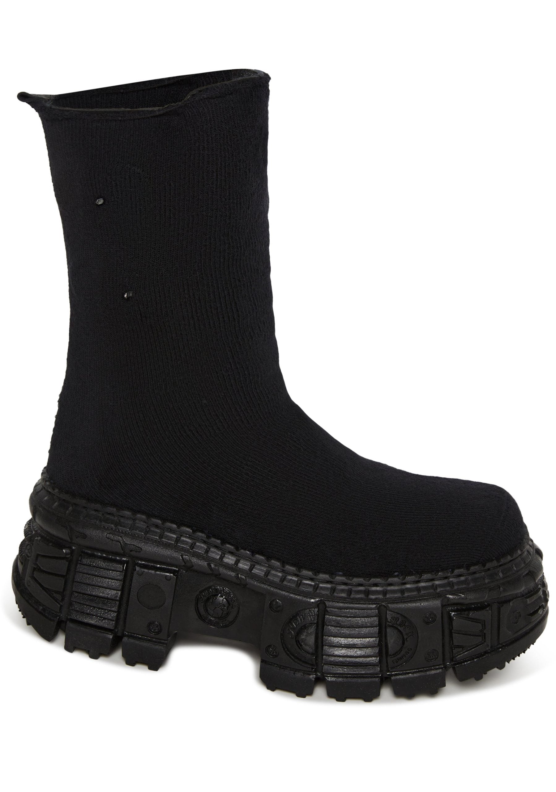 Stretch Sock Platform Boots