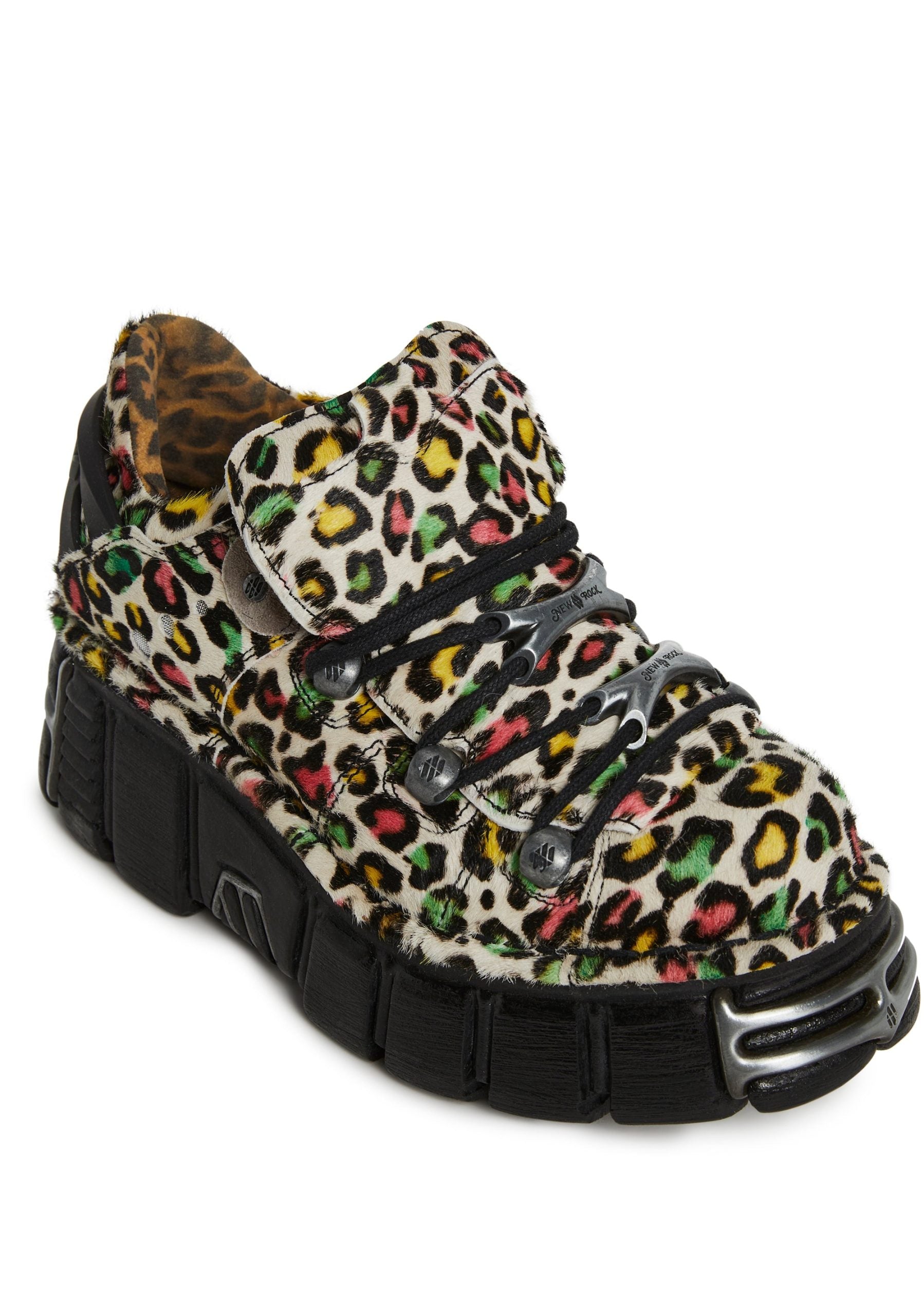 M-120N-C89 Chunky Leopard Oxford Shoes