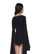 Soulful Bliss Long Sleeve Romper – Black