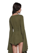 Soulful Bliss Long Sleeve Romper – Green