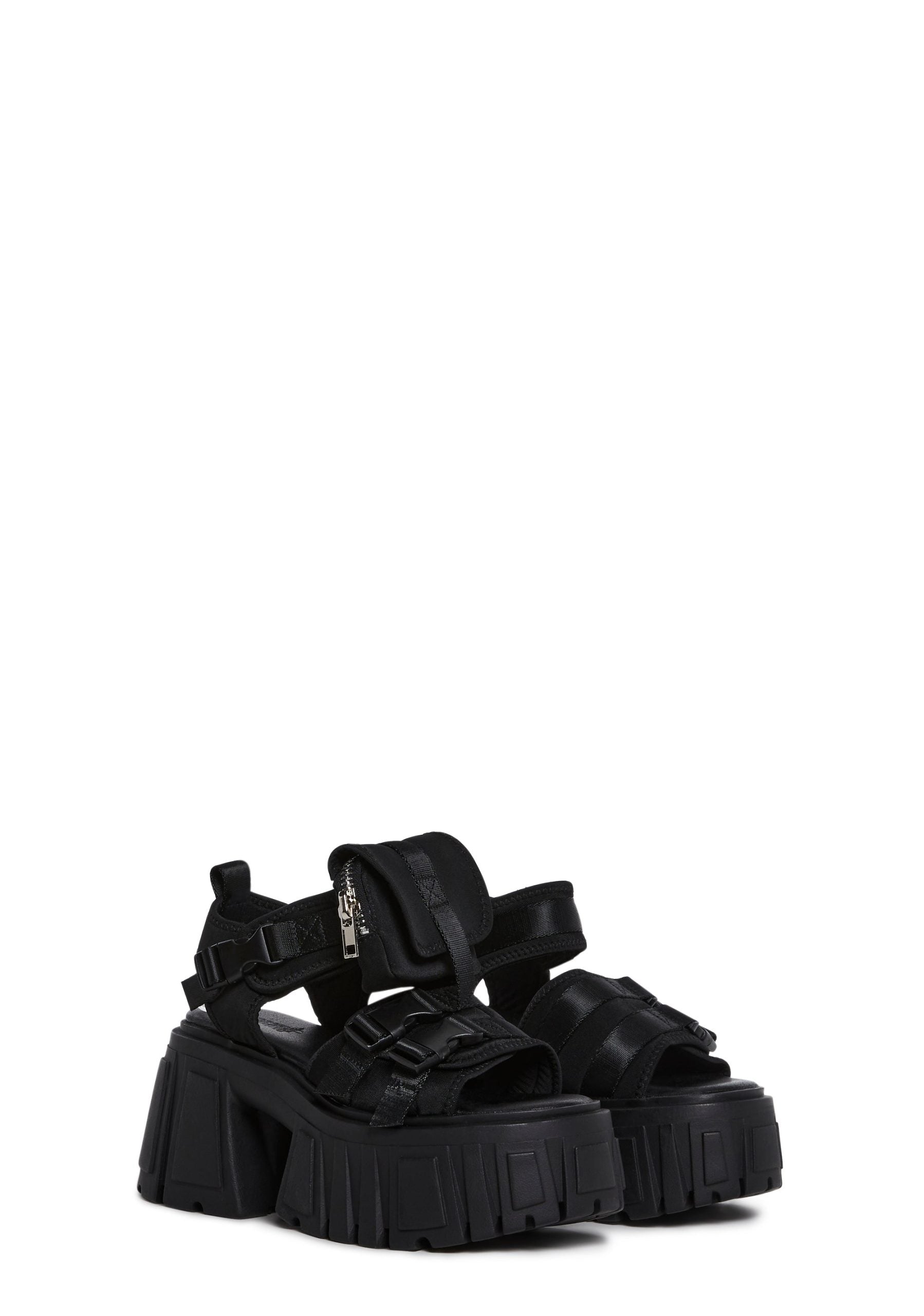 Utopia Platform Sandals – Black