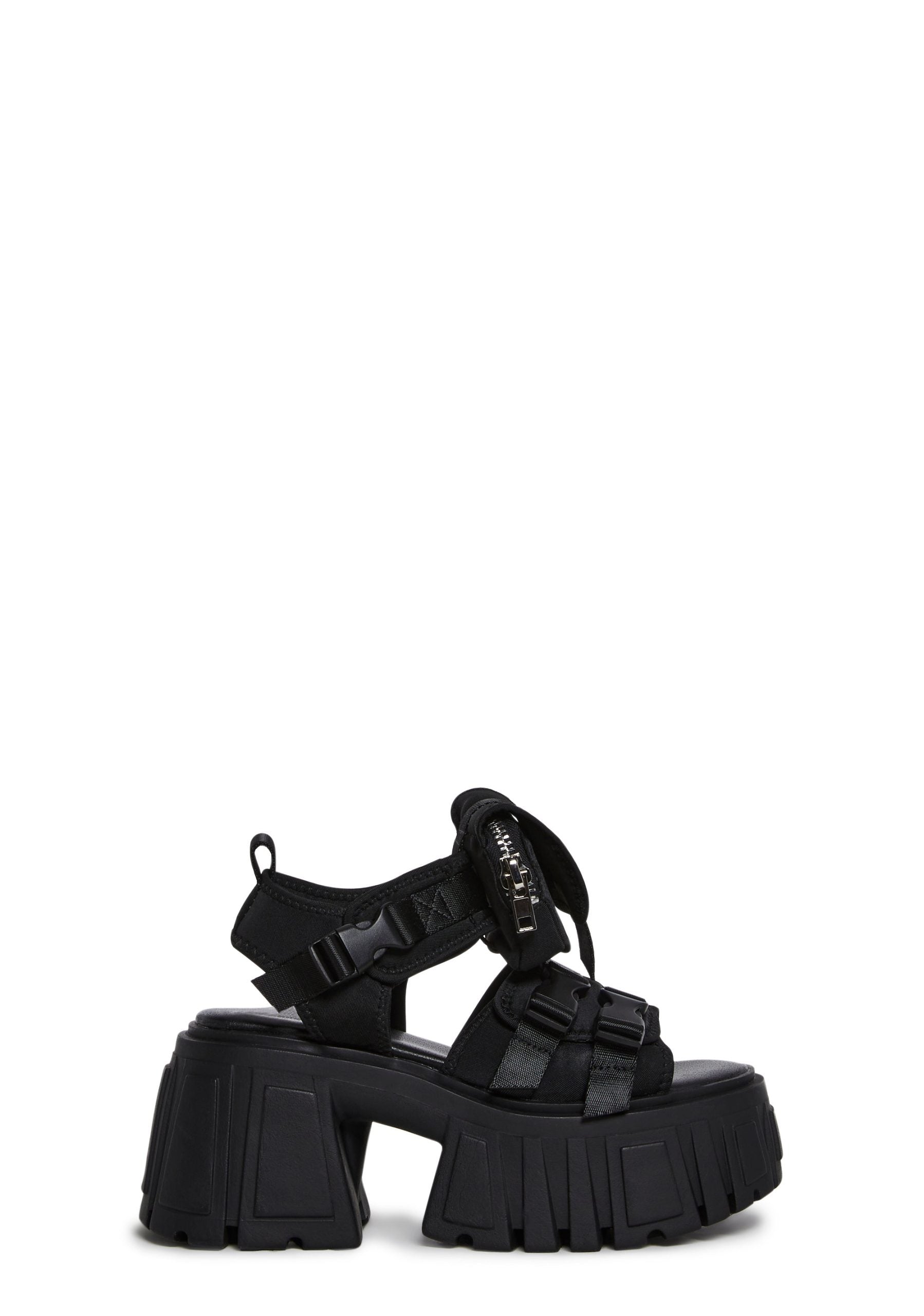 Utopia Platform Sandals – Black