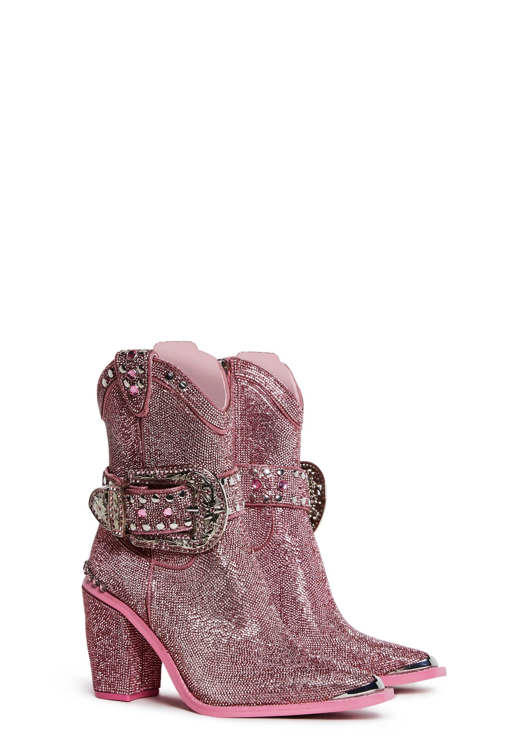 Sharp Sheriff Shine Cowboy Boots – Pink