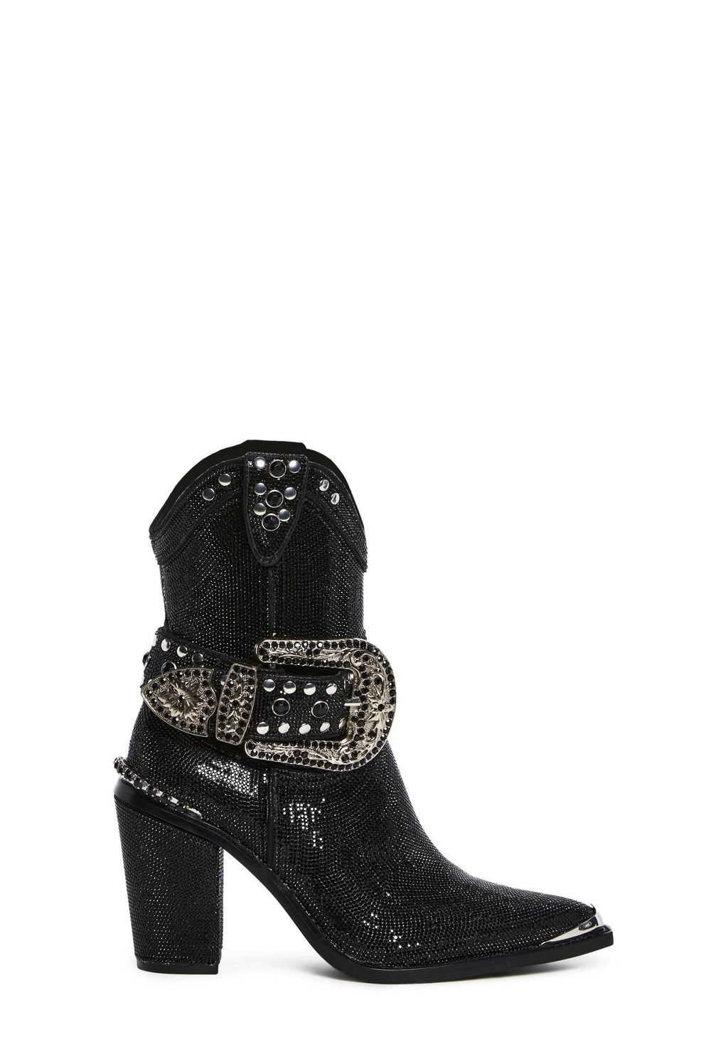Sharp Sheriff Shine Cowboy Boots – Black
