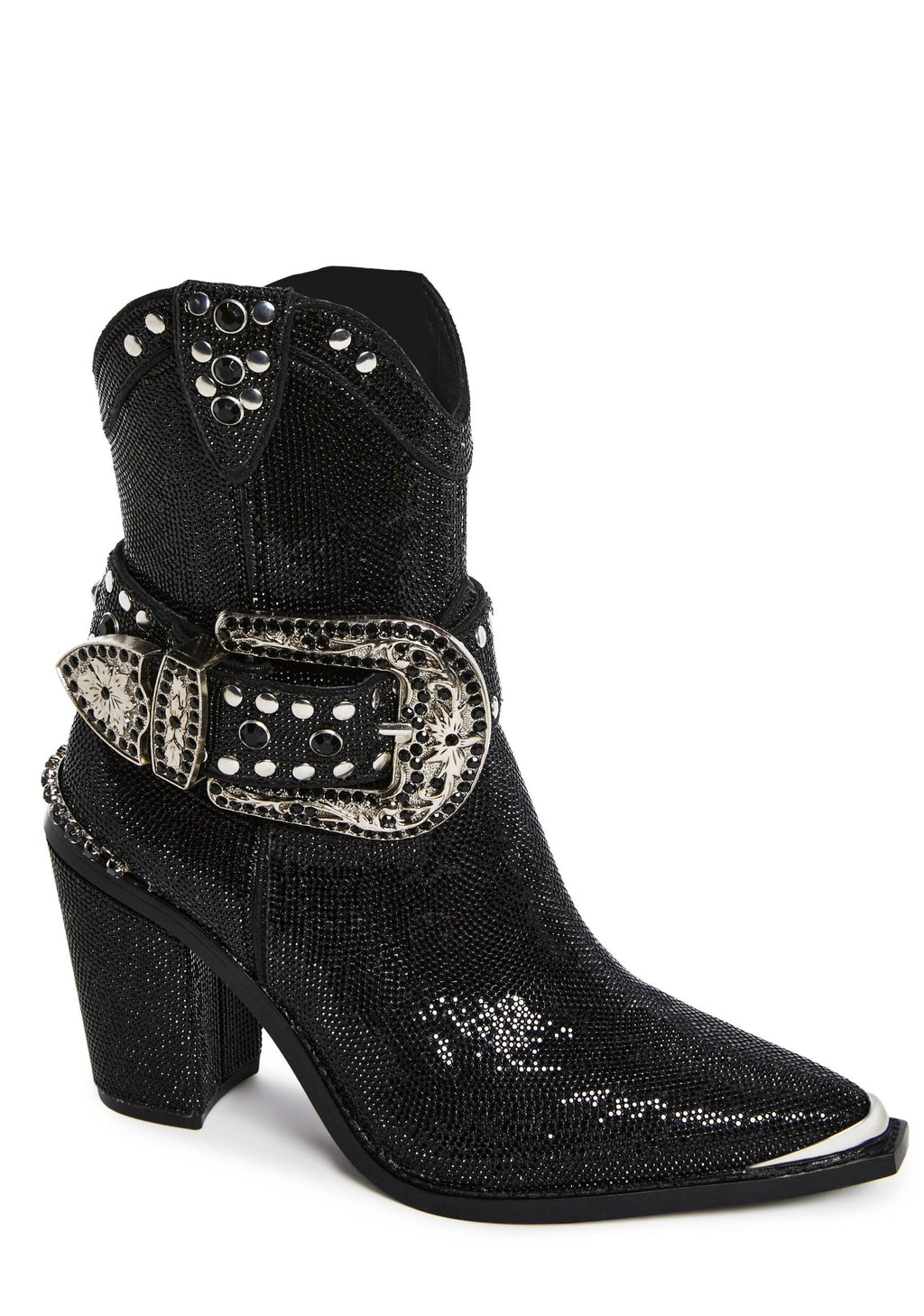 Sharp Sheriff Shine Cowboy Boots – Black