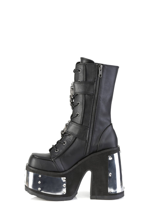 Camel-120 Platform Ankle Boots