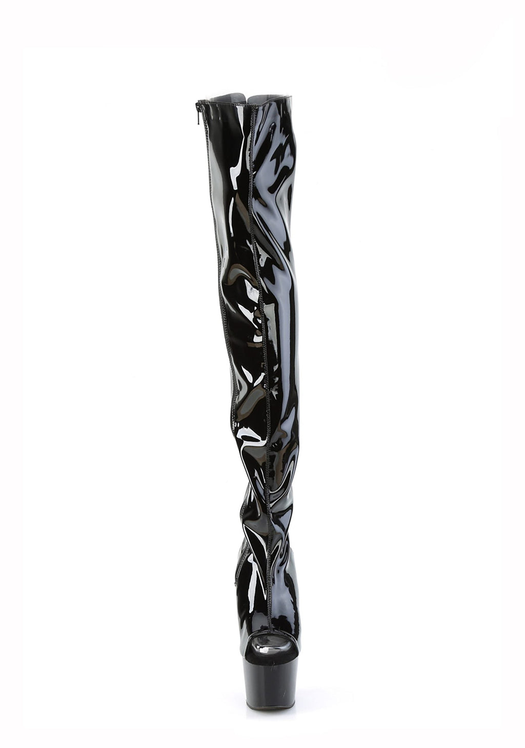 Adore-3017 Platform Thigh High Boots-Black