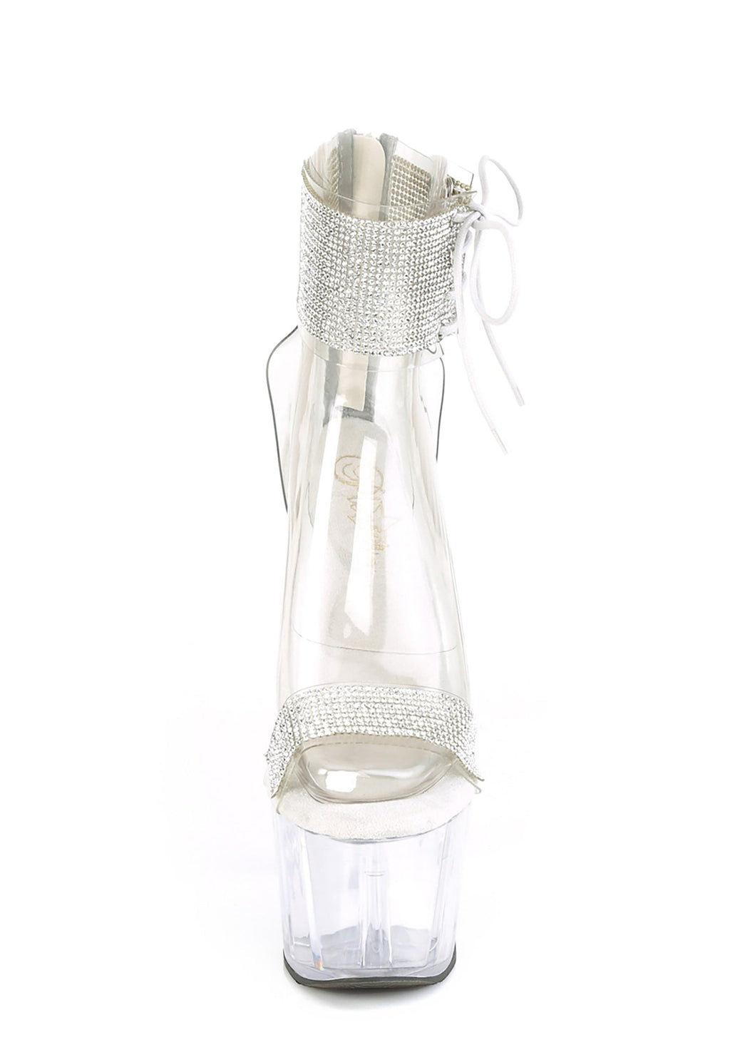 Adore-727RS Platform Ankle Cuff Sandals-Clear