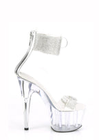 Adore-727RS Platform Ankle Cuff Sandals-Clear