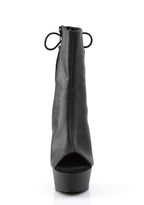 Delight-1018 Platform Ankle Boots-Black PU