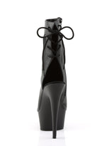 Delight-1018 Platform Ankle Boots-Black PU