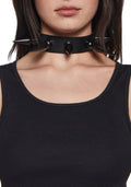 Extra Long Spiked Choker – Black