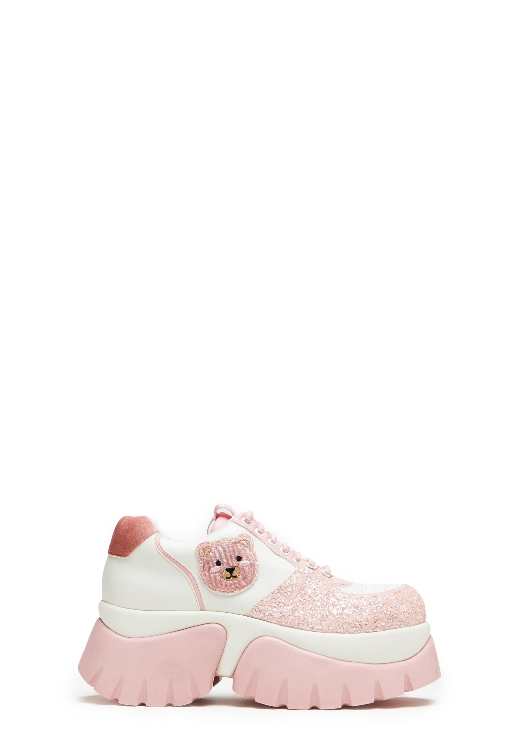Bear Blushes Chunky Glitter Trainers – Pink