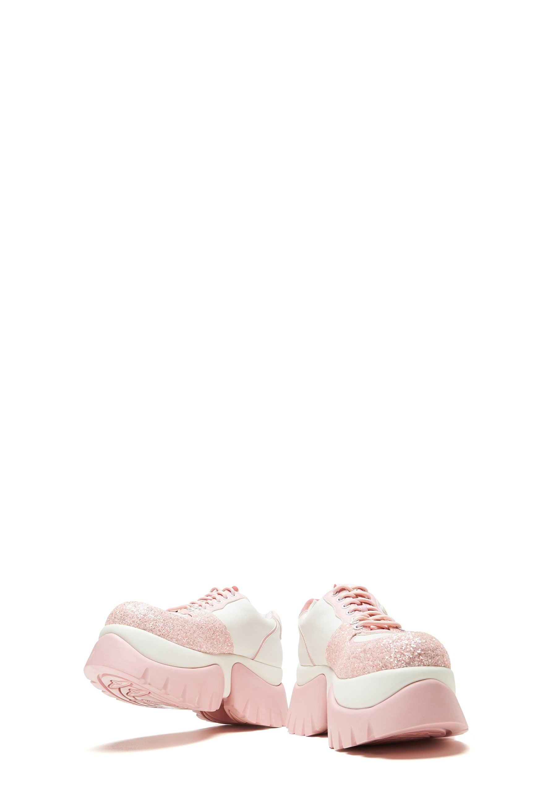 Bear Blushes Chunky Glitter Trainers – Pink