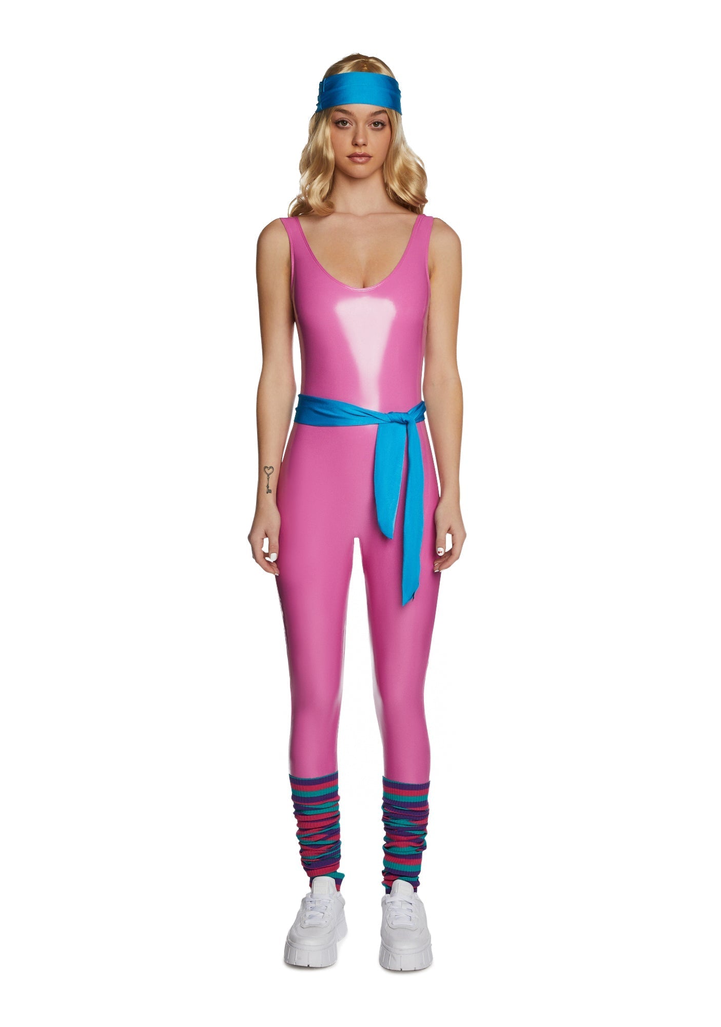 Workout Plan 80’s Wig & Costume Set