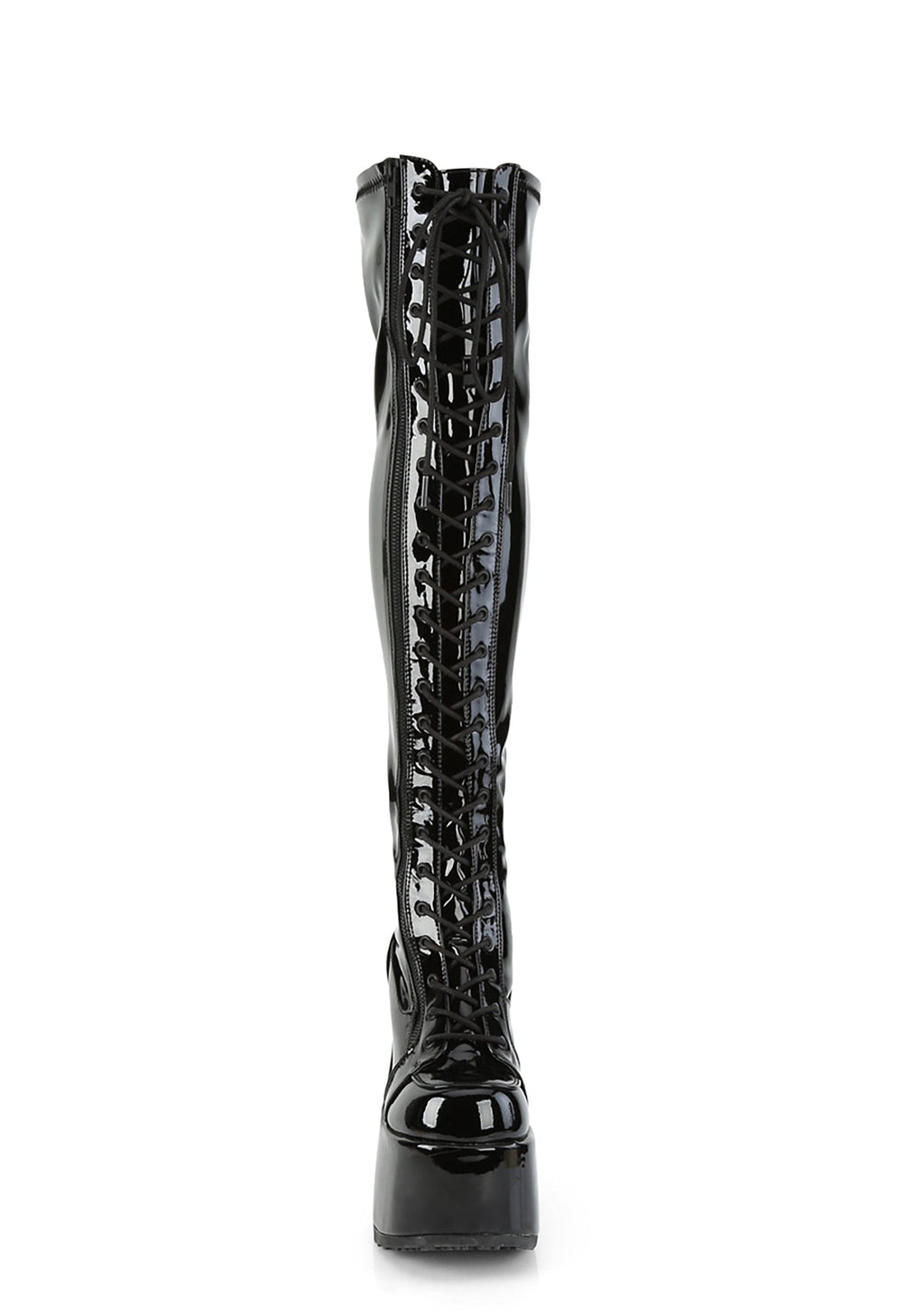 Camel-300 Platform Thigh High Boots