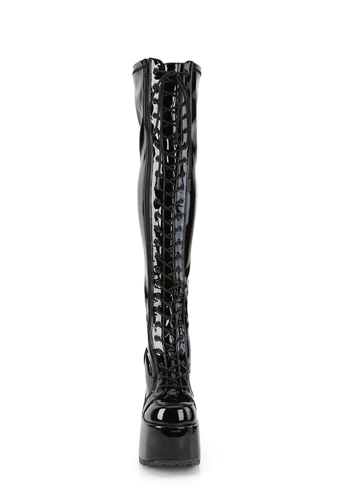 Camel-300 Platform Thigh High Boots