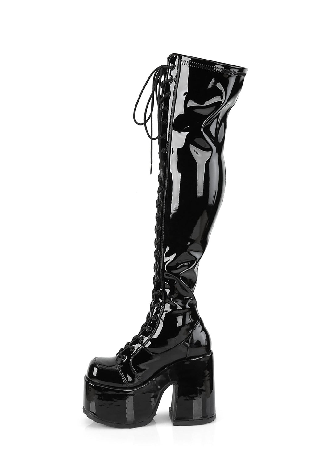 Camel-300 Platform Thigh High Boots
