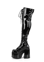 Camel-300 Platform Thigh High Boots