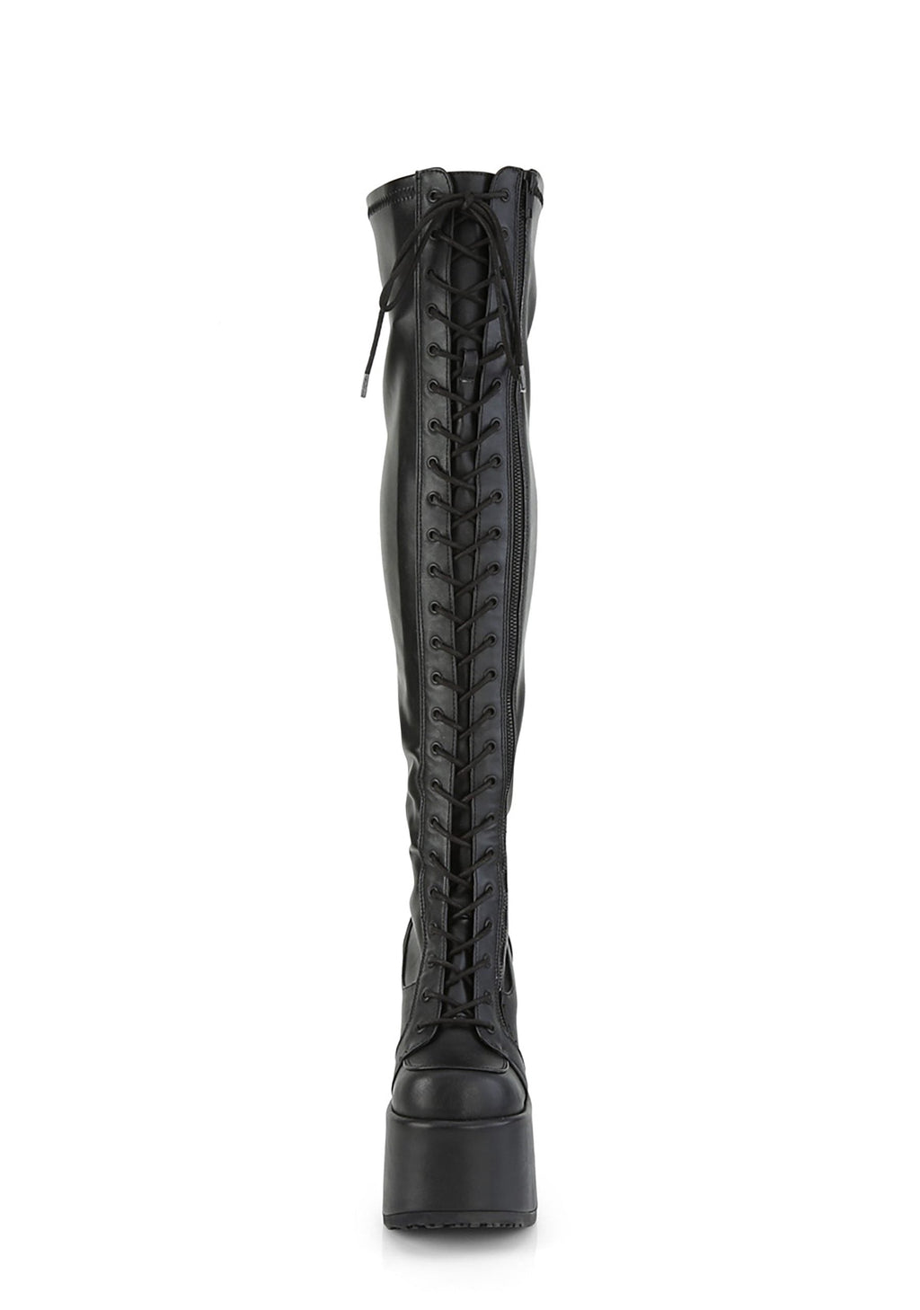Camel-300 Platform Thigh High Boots