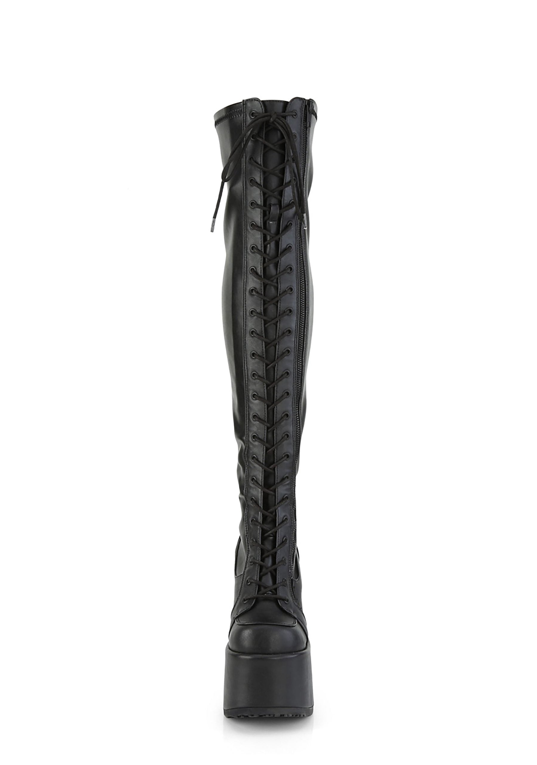 Camel-300 Platform Thigh High Boots