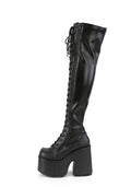 Camel-300 Platform Thigh High Boots