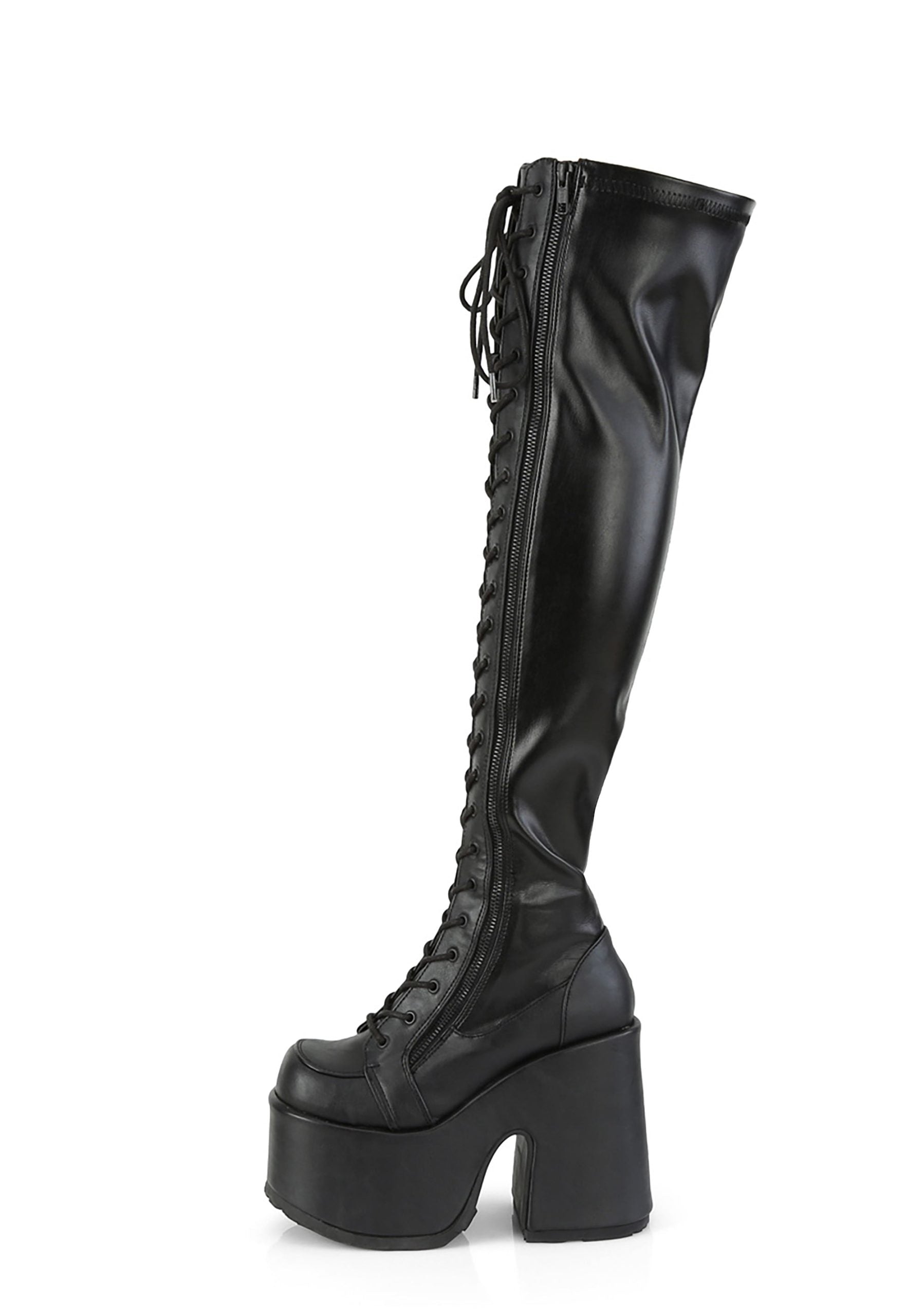 Camel-300 Platform Thigh High Boots