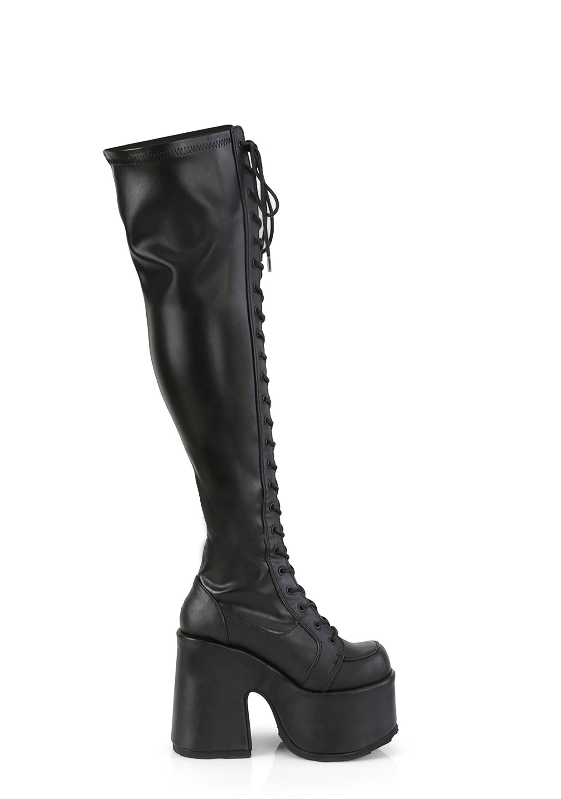 Camel-300 Platform Thigh High Boots