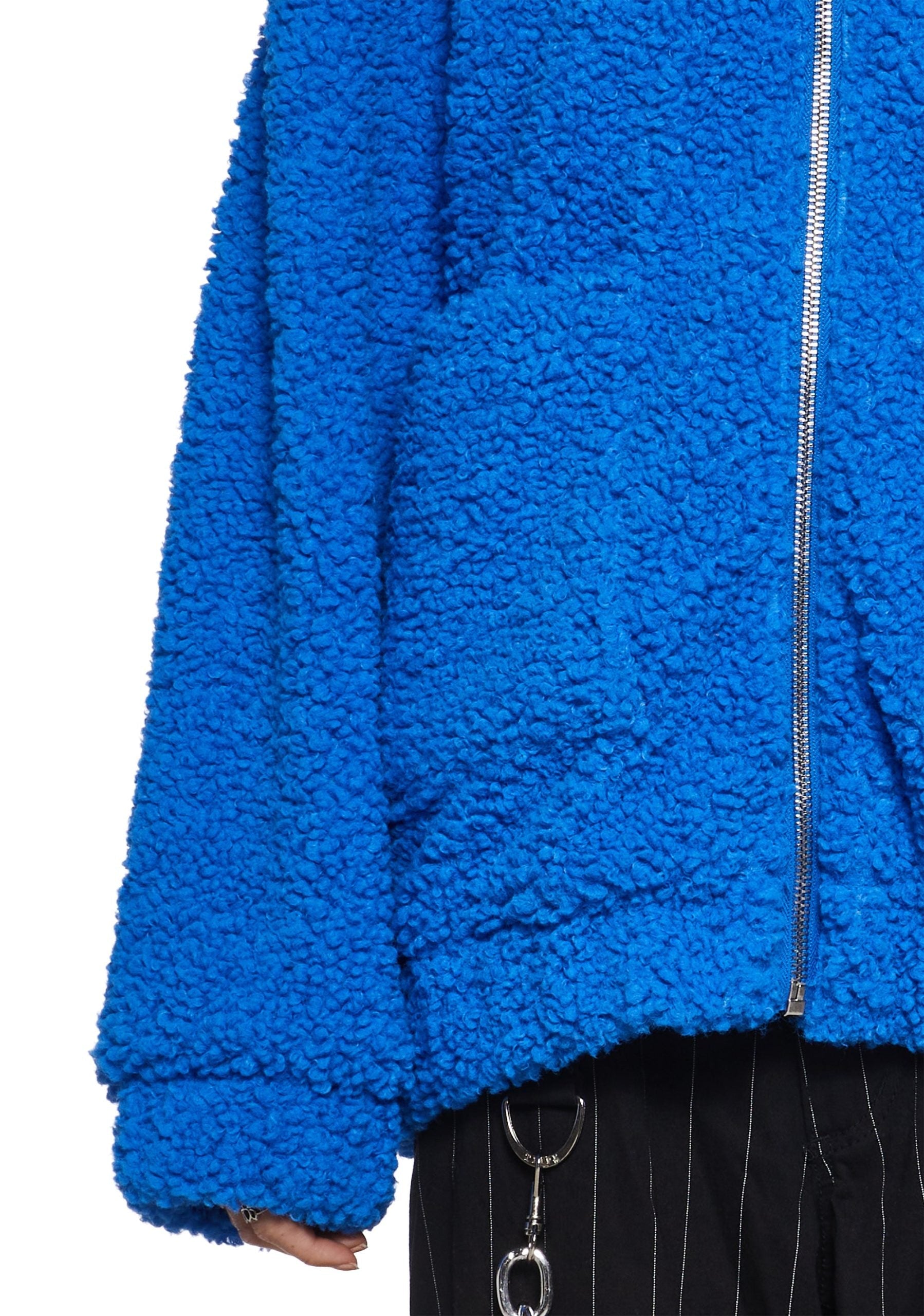 Azure Blissful Misery Hooded Sherpa Jacket