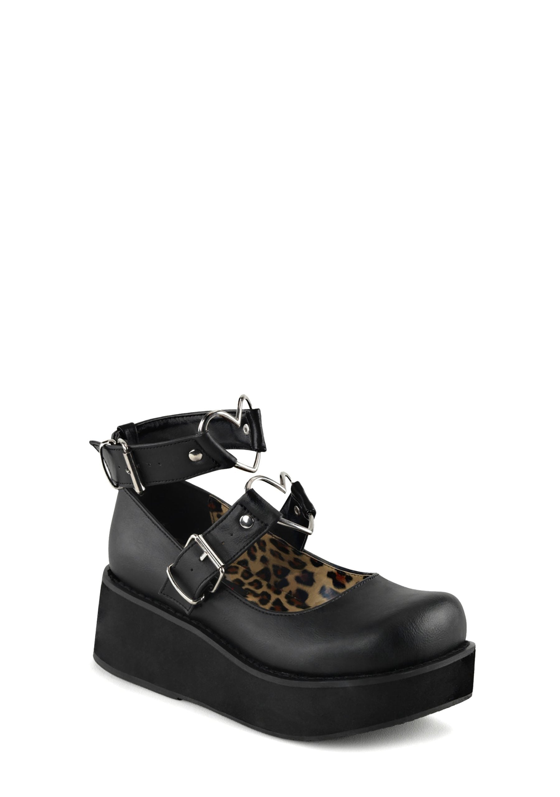 Spirite-02 Platform Mary Janes – Black