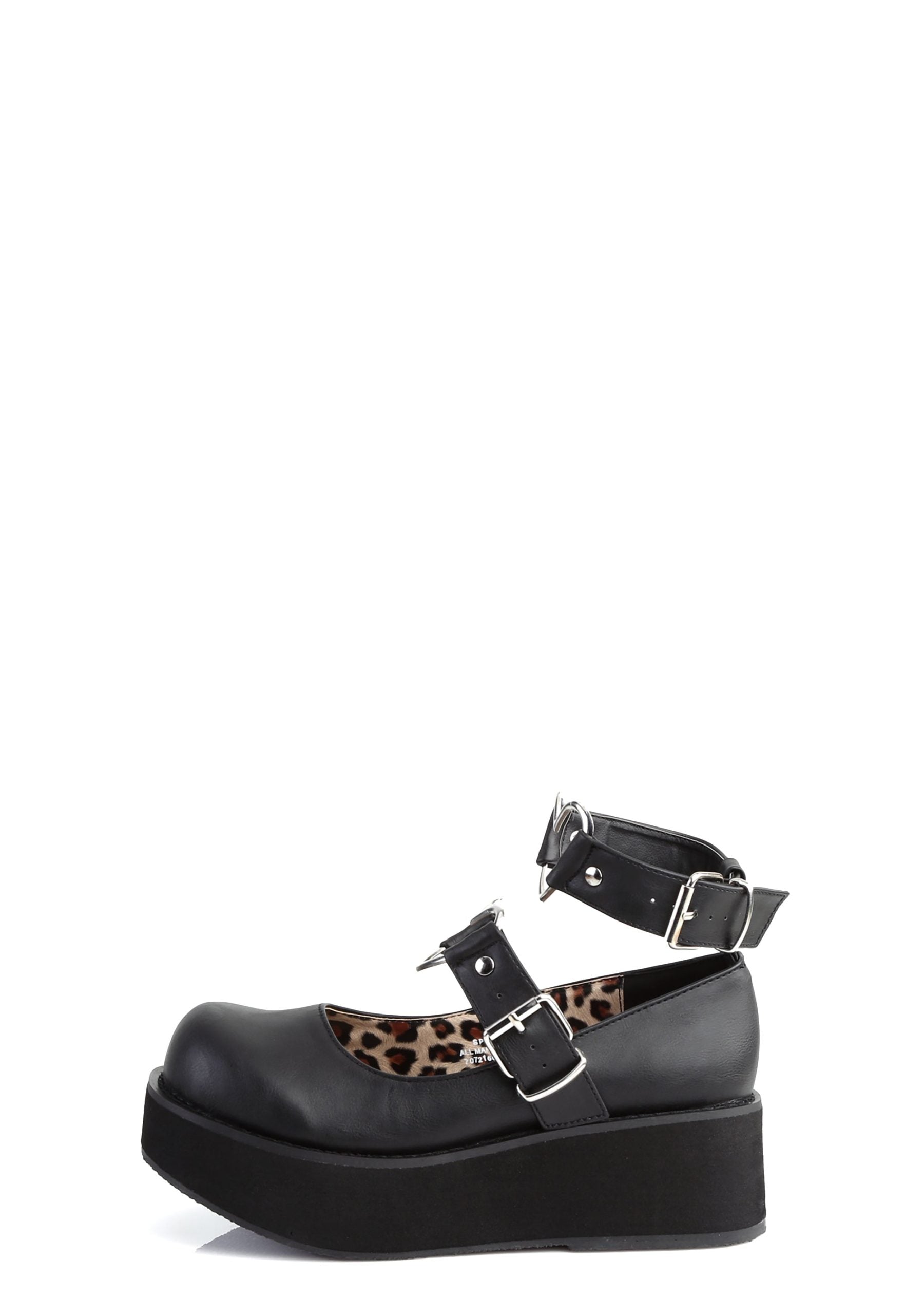 Spirite-02 Platform Mary Janes – Black
