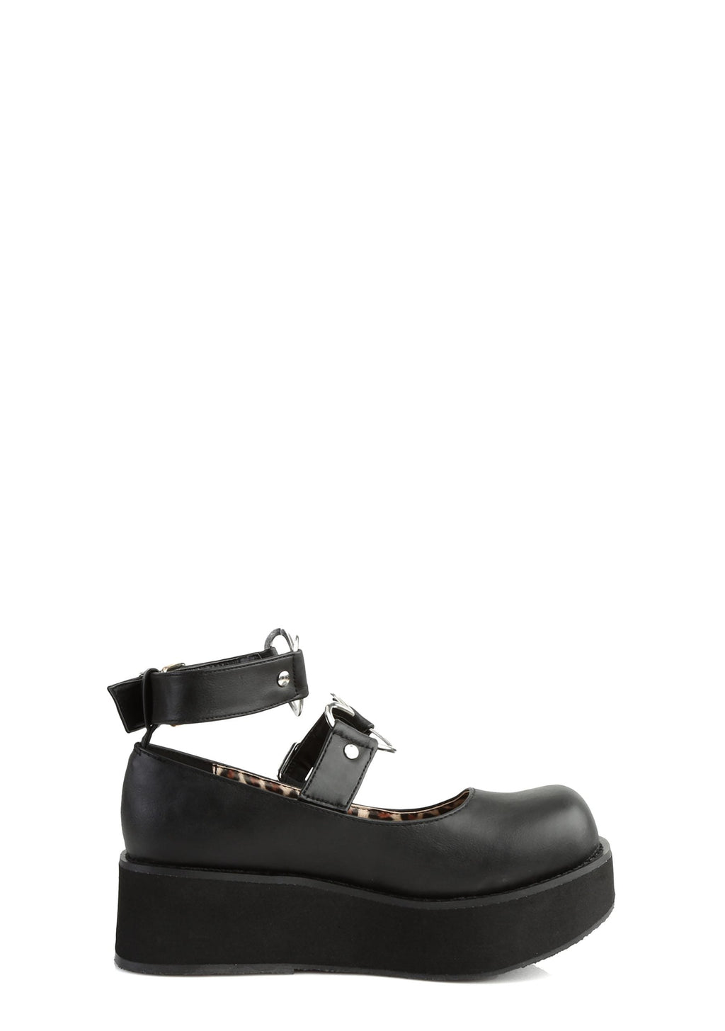 Spirite-02 Platform Mary Janes – Black