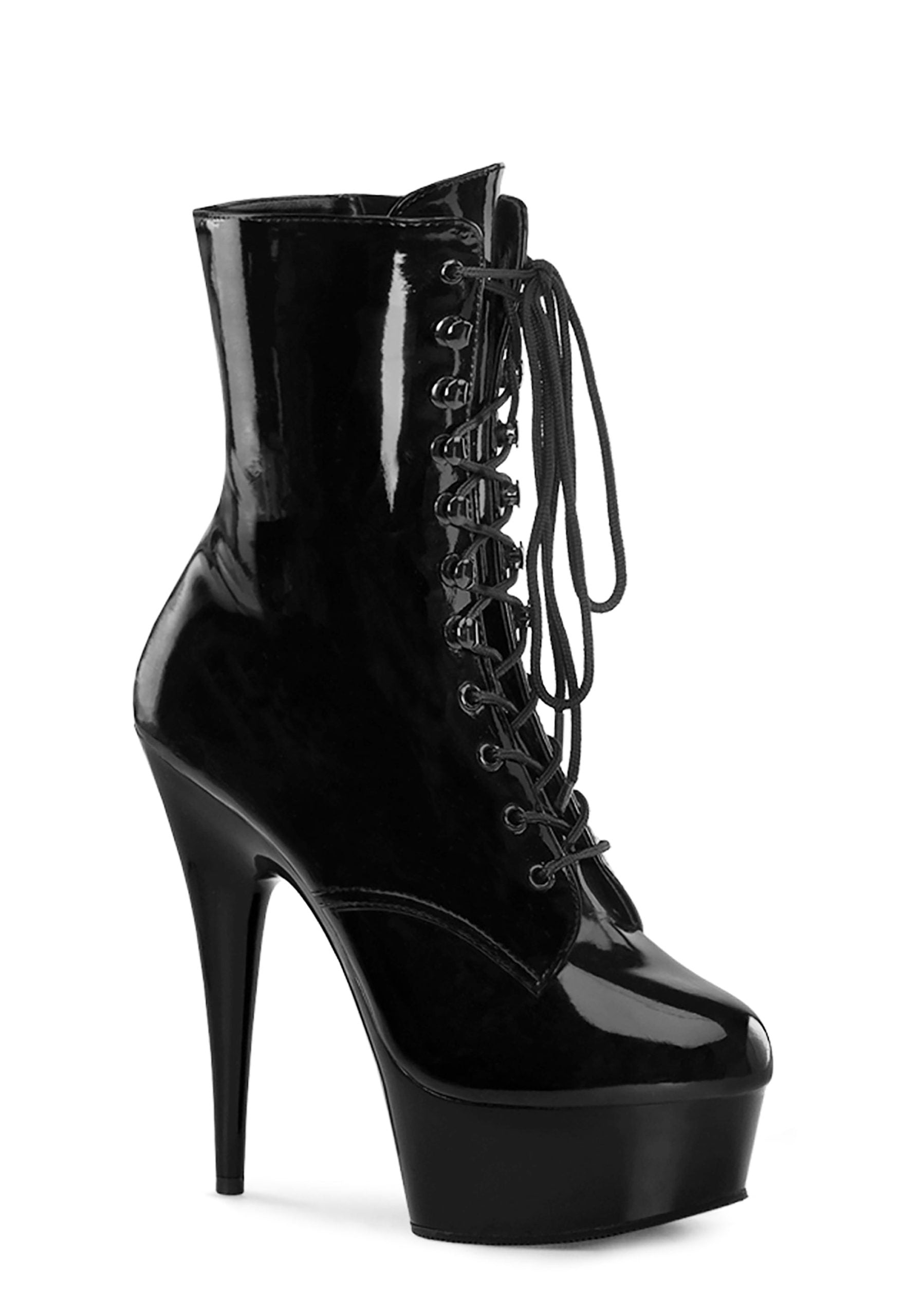 Delight-1020 Platform Ankle Boots-Black