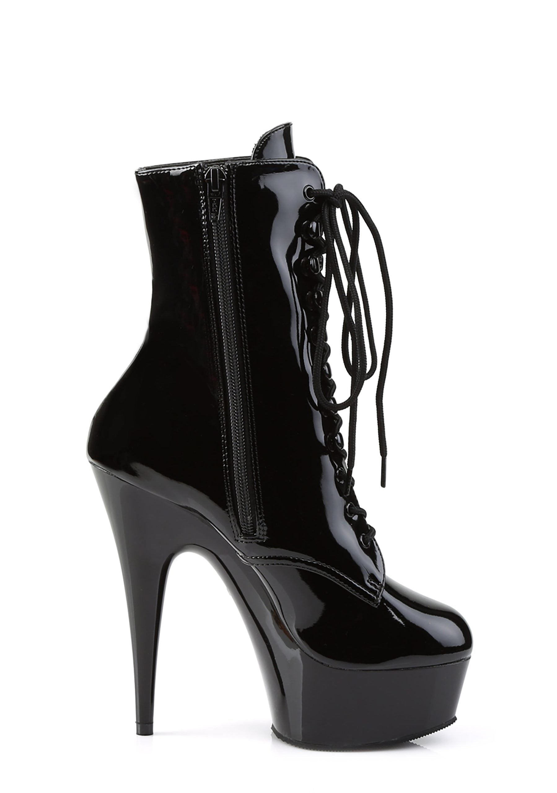 Delight-1020 Platform Ankle Boots-Black