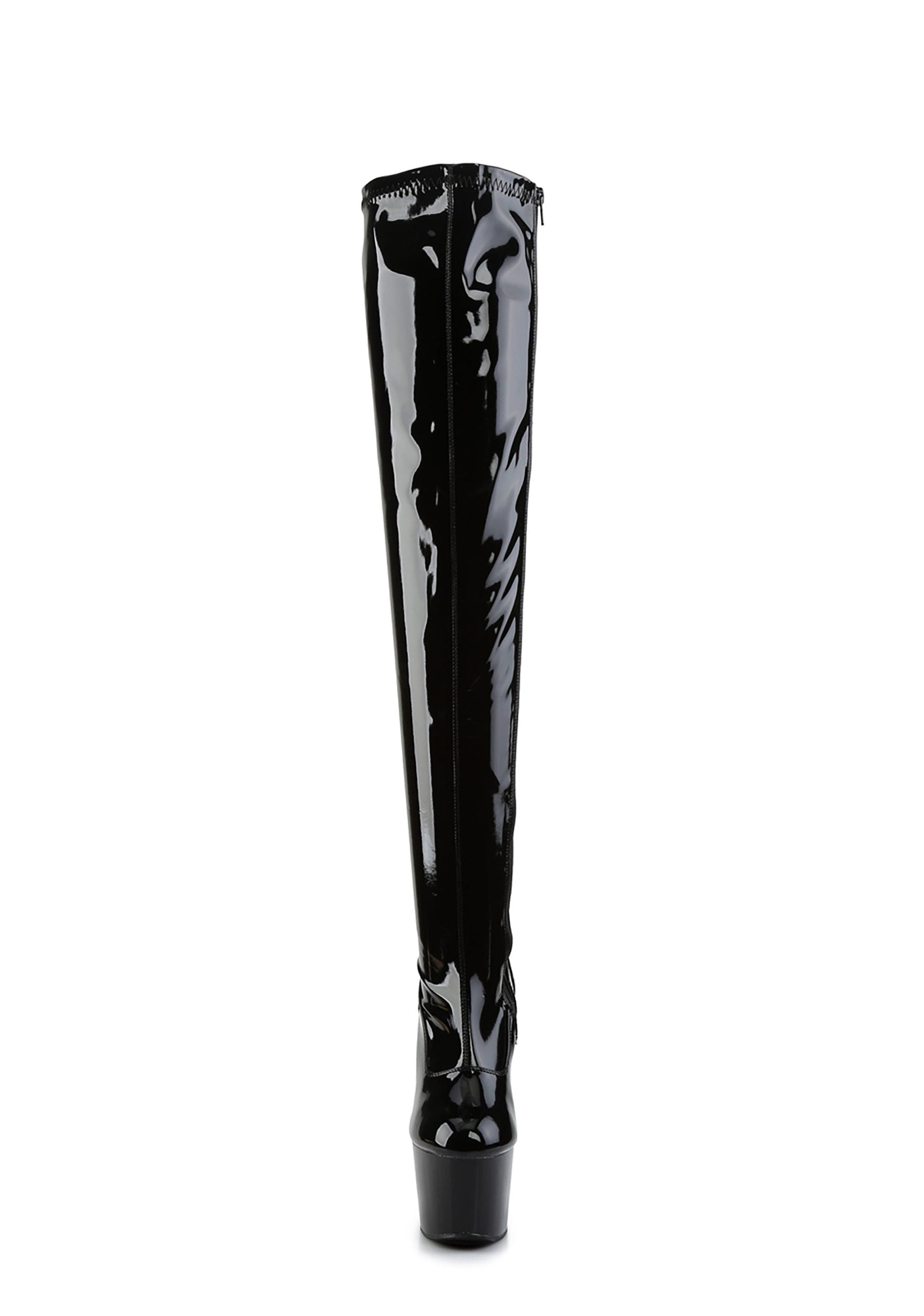 Adore-3000 Platform Thigh High Boots-Black