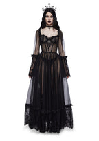 Dance With Death Maxi Dress – Black
