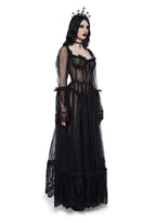 Dance With Death Maxi Dress – Black