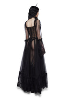 Dance With Death Maxi Dress – Black