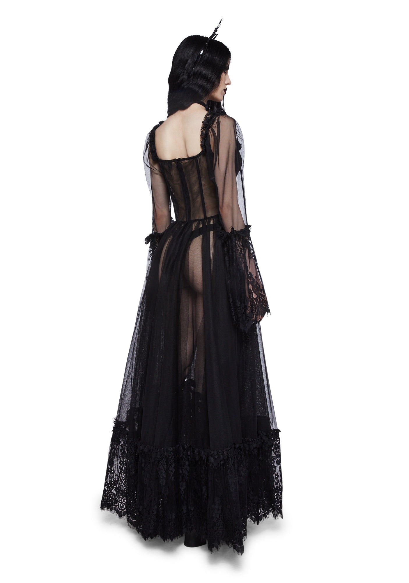 Dance With Death Maxi Dress – Black