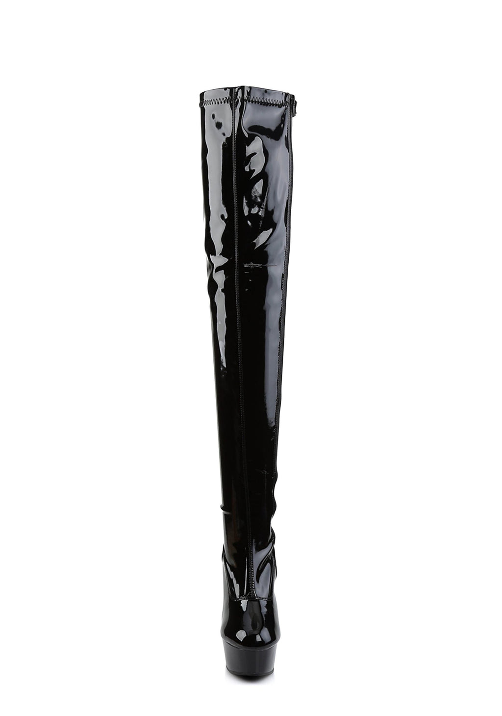 Delight-3000 Platform Thigh High Boots-Black