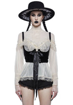 Fall From Grace Velvet Underbust Corset
