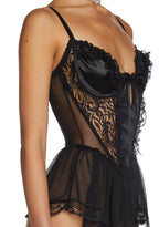 Spoiled But Not Rotten Lace Teddy – Black