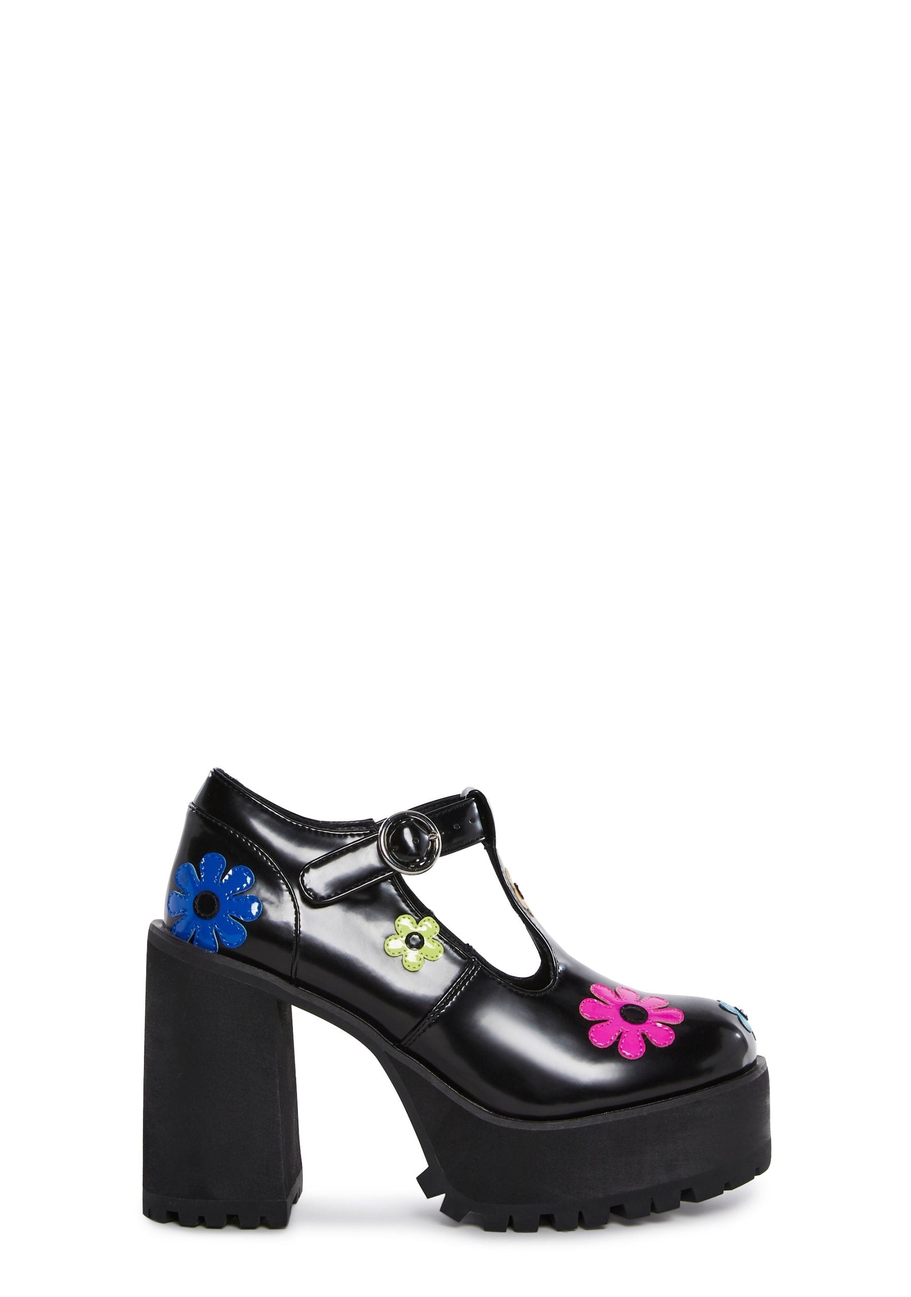 Flower Power Platform Mary Janes