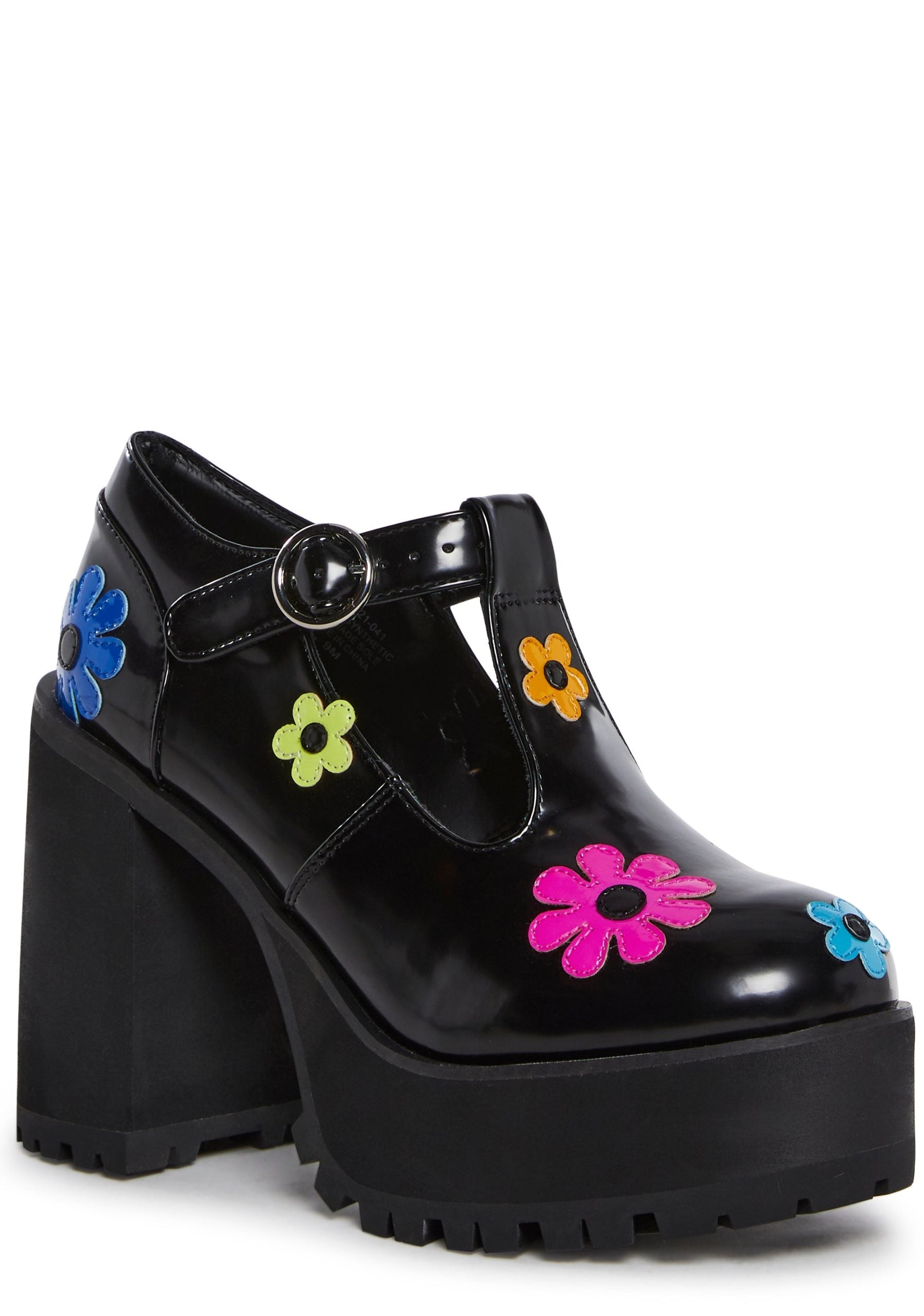 Flower Power Platform Mary Janes