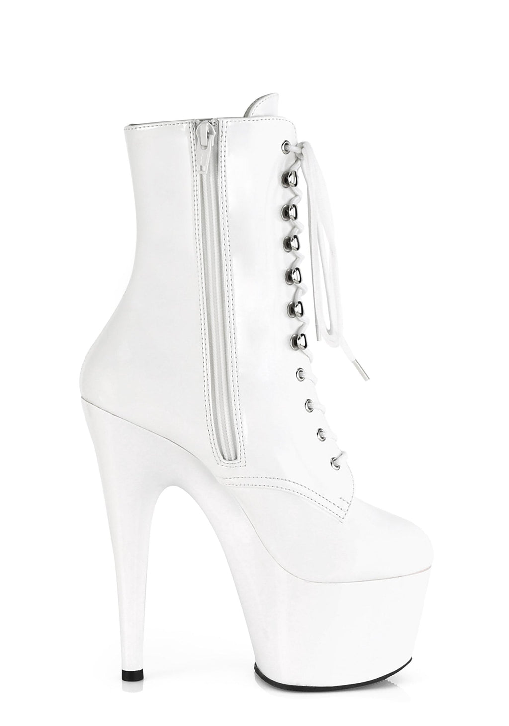 Adore-1020 Platform Ankle Boots-White