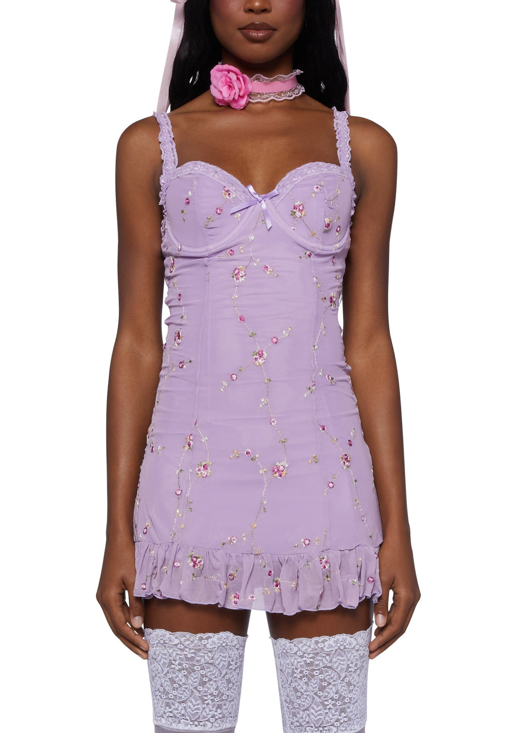 I’m Baby Mini Slip Dress – Purple