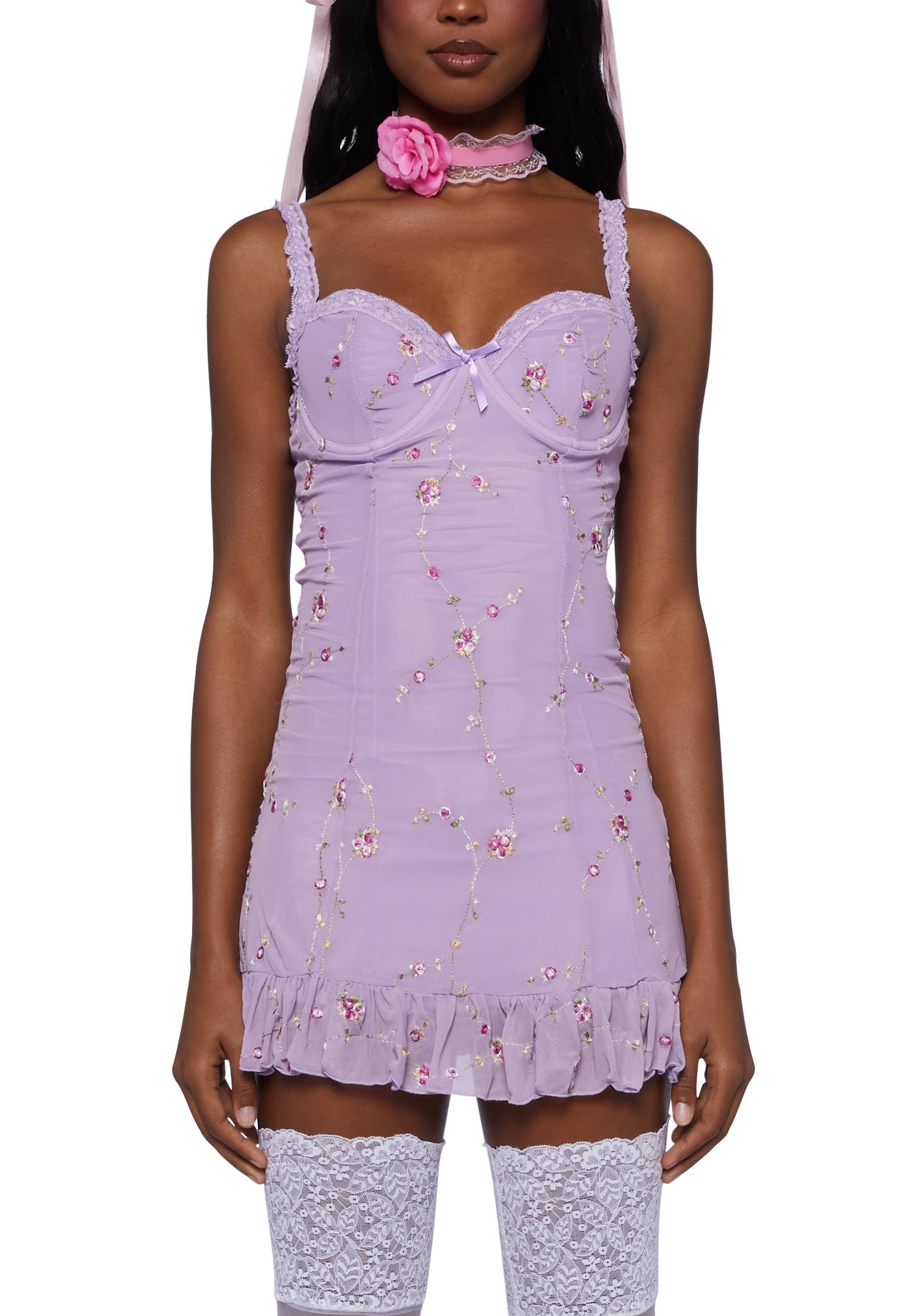 I’m Baby Mini Slip Dress – Purple