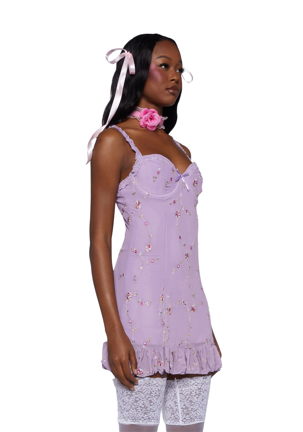 I’m Baby Mini Slip Dress – Purple